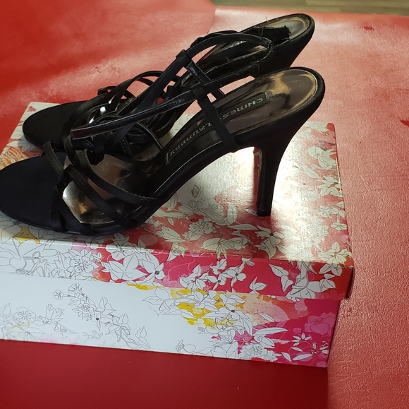 Black Chinese Laundry Heels Sandals Size 7M - Picture 6 of 6